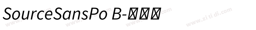 SourceSansPo B字体转换